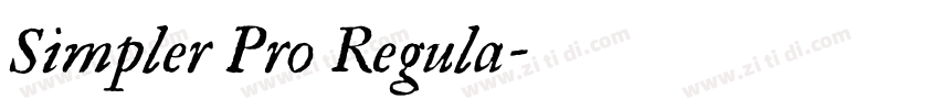 Simpler Pro Regula字体转换